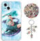 Staremeplz Compatible with iPhone XR Case One -Piece Anime Design [With Keychain and 50pcs Stickers] Cartoon Transparent Soft Silicona Case for iPhone XR
