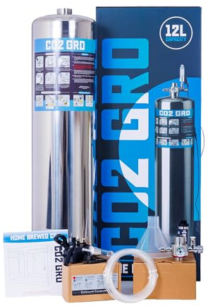 CO2Gro 12L CO2 Generator System (With Regulator & Solenoid), Carbon Dioxide Reactor Aquarium/Plants DIY CO2 Cylinder Generator System Carbon Dioxide Reactor