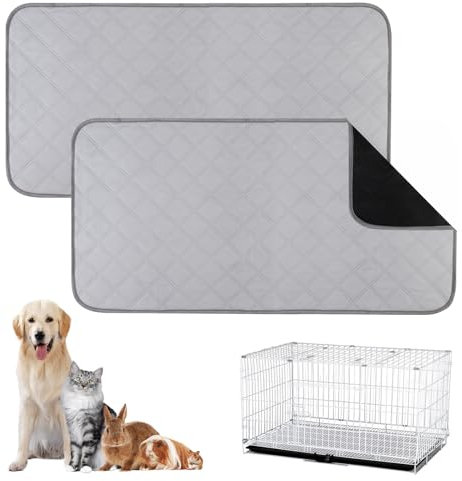 PIPI Pads für Meerschweinchen Käfig Einlagen, 2 Pack Unterlagen für Haustier, Teppich für Meerschweinchen-Käfig, Waschbare Kleintier Pee Pads, Super Absorbierendes PIPI-Pad für Kleintiere, Rutschfest