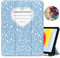 Cabreche Compatible with iPad (A16) 11th Generation 11 Inch 2025,10th Generation Case 2022,iPad 10.9 Inch Case Pencil Holder Auto Sleep/Wake Cover Women Girls Cute Composition Notebook-Blue Heart