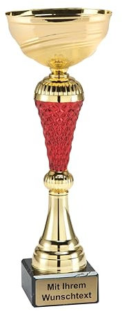 Pokale 6er Serie ET.390B Gold/rot 21,5 cm
