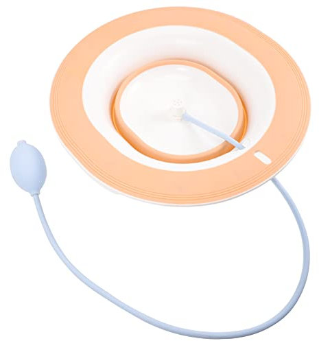 Gogogmee Bacinella Plastica Per Sitz Bath Donne Post Parto Per Intima Comfort Ergonomico Con Design Curvo Profonda e Ampia Rosa Con Riscacquatore Pratica e Facile Da Pulire