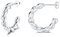 Loutade Hoop Earrings - Sterling Silver Open Hoops, Hypoallergenic, Lightweight, Trendy Twisted Chunky Open Hoops