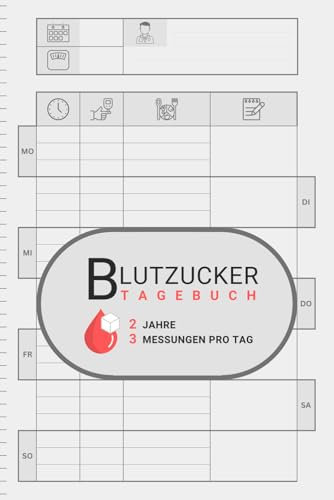 Blutzucker Tagebuch »XL« für nicht insulinpflichtige Diabetiker (Typ 2): über 2000 Blutzucker Messwerte erfassen, mit Medikamentenliste, einfache Verwendung für Frauen und Männer, alle Altersgruppen