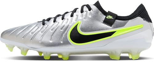 Nike Herren Tiempo Legend 10 Elite normalen Rasen Fußballschuh, Metallic Silver/Black-Volt, 42 EU