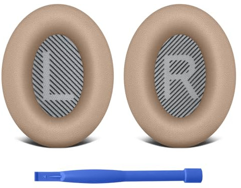 for Bose QuietComfort 35 (QC35 II) Replacement Earpads, Soft Replacement Ear Pads Cushions for Bose QC35 QC25 QC15 QC2/ Ae2 Ae2i Ae2w/ Sound Link/Sound True (Khaki)