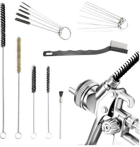 Diheohg Multipurpose Spray Cleaning Kit, Paint Cleaning, Mini Brushes and Needles, Metal Tube Cleaning Brush Nozzles
