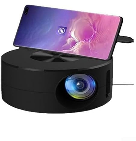 Zoegneer Smart-Projektor mit Autofokus, Heimprojektor, tragbar, Mini-Projektion für Handy, Tablet, PC, TV, USB-Spiel