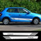 KUSQCRGA 2 STÜCKE Autotüraufkleber Lange Seitenstreifen Styling Vinylfolie Aufkleber, passend für Skoda Fabia 1 2 3 MK1 MK2 MK3 6y Zubehör