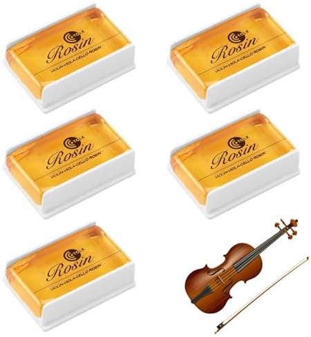 WOUYTPE 5 Stück Kolophonium für Violine, Cello und Erhu, zur Verbesserung der Klangqualität und Lärmreduzierung