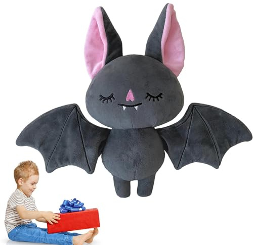 Gefüllte Fledermausspielzeug - 18 cm weiche Plüsch -Fledermaus -Puppe für Halloween oder alltägliches Kuscheln | Nettes umarmendes Tierplüsch für Kinder und Erwachsene | Dekoratives Plüschgeschenk für