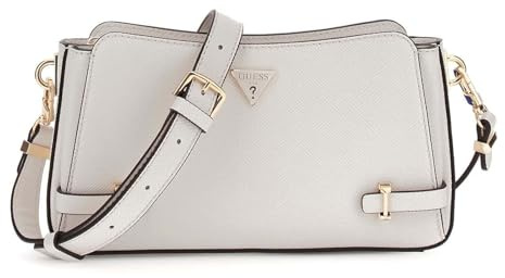 GUESS Rosalba Top Zip Crossbody Bag Cream White