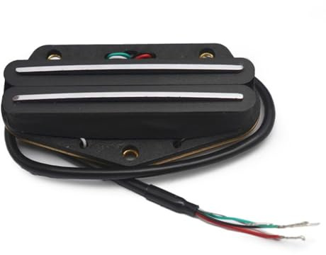 Lawnoval Alnico 5 Hot Rails Humbucker Tonabnehmer für TL Style Gitarre, Stegposition, Schwarz