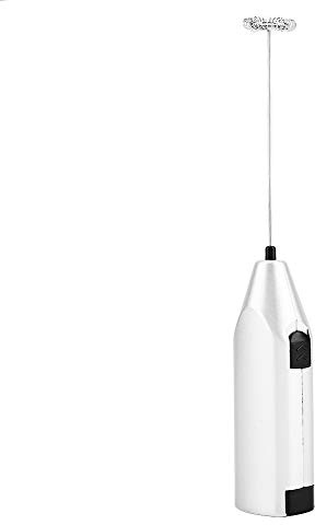 Tissting Espumador Leche Eléctrico Manual, Batidor Bebidas Espuma Café Huevos Sopas (Plata)