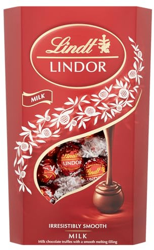 Lindt Lindor Milk Chocolate Truffles Box - approx. 48 Balls, 600 g - Perfect for Sharing and Gifting - Chocolate Balls with a Smooth Melting Filling