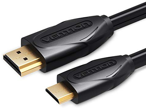 Vention - Cable Mini HDMI a HDMI, 2 m de Longitud, Color Negro