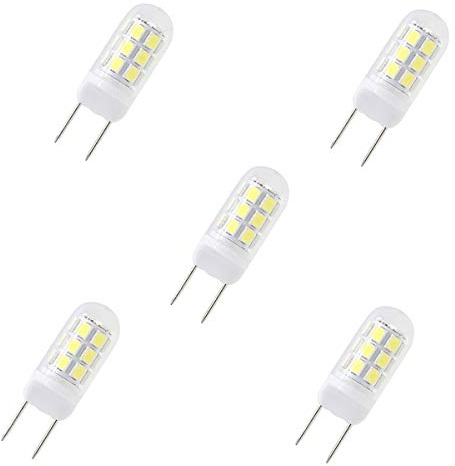 G8 Led Bulbs,35W Halogen Replacement Bulb, Dimmable 120V 3.5W Led, G8 Bi-Pin Bulb Led, White 6000K,for Light Fitting, Under Counter Kitchen Lighting (5 Packs)