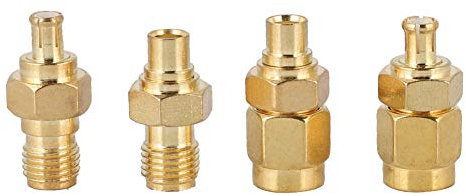 MMCX zu SMA Adapter Messing vernickelt 50 Ohm Impedanz für Radio Antenne, MMCX Stecker zu SMA Stecker, MMCX Buchse zu SMA Buchse, MMCX Stecker zu SMA Buchse, MMCX Buchse zu SMA Stecker (4 STÜCKE)