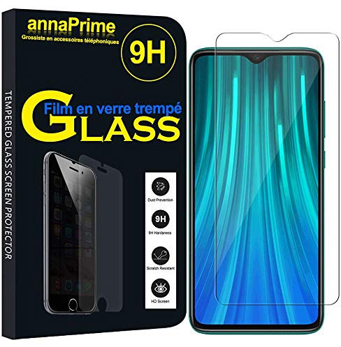 annaPrime® 1 Film Vitre Verre Trempé de Protection d'écran pour Xiaomi Redmi Note 8 Pro 6.53 2015105 M1906G7I - Transparent