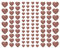 Oblique Unique® 106 Herz Aufkleber mit Glitzer Effekt in Roségold Herzen Sticker für Scrapbooking Deko Basteln Hochzeit Valentinstag