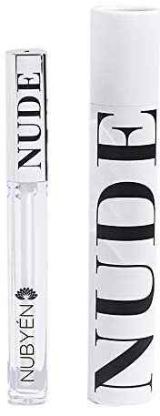 NUBYEN Nude Lip Plumping Augmentation Gloss — Professional Alternative with Hyaluronic Acid & Collagen — Balinese Lemongrass Formula — Instant Results Last 2-3 Hours — Vegan Luxury — 8ml