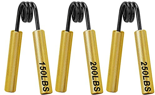 COVVY Handgriff-Stärker, Finger- und Unterarm-Übungsstärker, zur schnellen Erhöhung der Handgelenk-, Unterarm- und Fingerstärke, Armmuskelaufbauer für Home Office & Gym, 3er-Set (150, 200, 250 LBS)