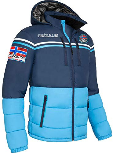 Nebulus Herren Skijacke BLOCKY, Outdoorjacken, Funktionsjacke, Navy-Malibu - M