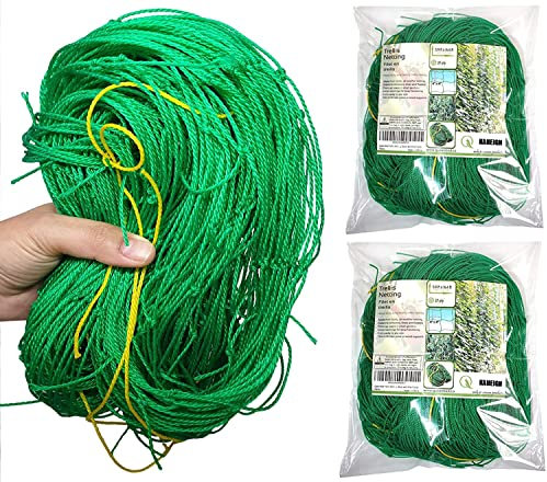 KAHEIGN 2 Pièces Filet De Treillis Végétal, 1,8 x 5m Filet De Jardin en Nylon Filet d'escalade pour Plantes À Toute épreuve Filet De Soutien pour Haricots Fruits Légumes (Vert)