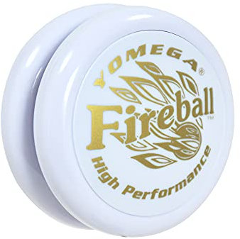 Yomega Fireball YoYo – leistungsstarkes, reaktionsfreies, transaxsives Yoyo, ideal für Saitentricks für fortgeschrittene Spieler wie Profis + zusätzliche 2 Jo-Jo-Jo-Saiten (weiß)