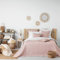 Douceur d'Intérieur, Couvre-Lit Matelassé (220 x 240 cm) Florette Rose, Microfibre Lavée