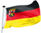 FLAGLY Premium Flagge Rheinland-Pfalz 100x150cm -115g/m² Stoffgewicht - gedruckt, robustes und witterungsbeständiges Glanzpolyester mit Ösen (100 x 150 cm, Rheinland-Pfalz)
