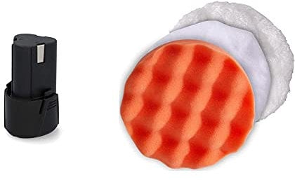 cartrend 10713 12 Volt Ersatzakku Poliermaschine 10699 & 10700 Poliermaschinen Zubehör-Set, Schwamm-und Polierhauben, auswaschbar, max. 150 mm Durchmesser, 3-teilig
