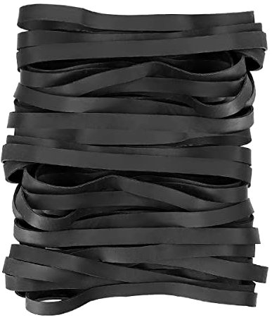 Elastic Bands, 100 Pcs Rubber Bands, 5mm Black Elastic Bands, Strong Elastic Band, Elastic Band for Office, Home, School, Books, File Folders (Black)