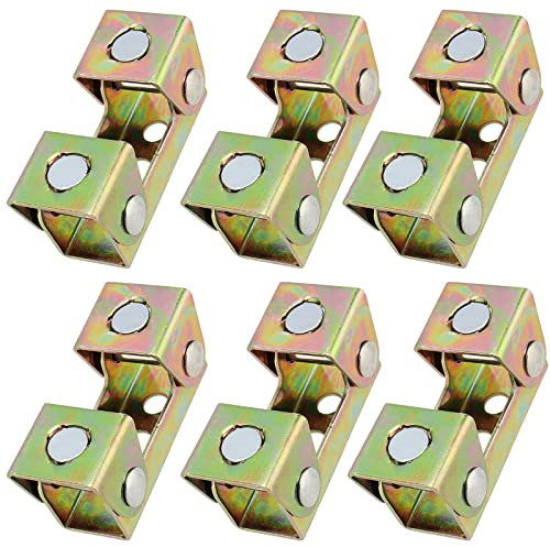 KOHAND 6 PCS V-Type Magnetic Welding Clamps, Adjustable V-Type Fixture Clamp, Magnetic V Pads Kit, Magnetic V-sharp Tab Holder Corner for Tack Welding, 18 Lbs Pull Force