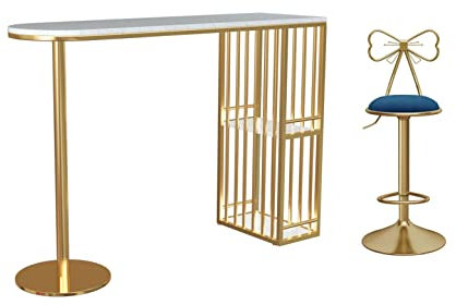 Stehtisch Marmor Bar Tisch Moderner nordischer Hochtisch gegen die Wand Langer Tisch Wohnzimmer Schlafzimmer Bar Tisch Studie Workbench für Engen Raum ( Color : C , Table length : 100*40*100cm )
