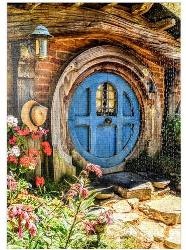 MyPuzzle Hobbit-Haus in Hobbiton, Neuseeland - Premium 1000 Teile Puzzle - MyPuzzle Sonderkollektion von Puzzle Galaxy
