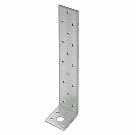 Betonflachstahlanker Betonflachanker Betonanker 40 x 400 x 4 mm Flachanker Winkelverbinder Holzverbinder Lochwinkel Stahl verzinkt 50 Stück