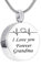 Asche Anhänger für Männer, Asche Kette Anhänger Edelstahl Asche Anhänger Oma mit EKG Graviert I Love You Forever Grandma