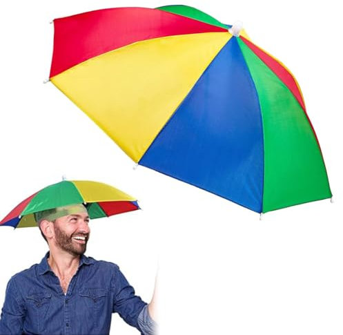 Sombrero de paraguas,mini sombrilla,resistente a la lluvia,paraguas,parasol plegable,para la playa y al aire libre,actividades al aire libre,golf, pesca,camping