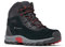 Columbia Newton Ridge Amped, Stivali da trekking e trekking a vita media Unisex - bambini e ragazzi, Black/Mountain Red Youth, 32 EU