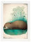 Nacnic Otter Poster im Präzisionsstil. Illustrationen süßer schlafender Tiere in warmen Farben für Kinderzimmer. Innenarchitektur und Dekoration. A3 mit weißen Rahmen.