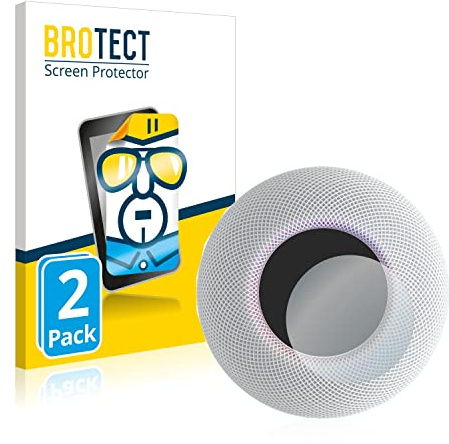 BROTECT Schutzfolie für Apple HomePod mini | 2 Stück Transparenter Displayschutz Made in Germany Klare Displayschutz-Folie Clear Einfache Montage Case-Friendly