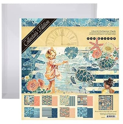 Graphic 45 Sun Kissed Collection Bundle – Deluxe Collector's Edition Pack 30,5 x 30,5 cm + 33 x 33 cm Kunststoff-Ordner