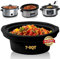Silicone Slow Cooker Liners fit Crock Pot 7-8 QT,Crock Pot Liners For 7-8 Quart Oval or Round Slow Cookers,Reusable & Leakproof Silicone Slow Cooker Liner For Crockpot,Dishwasher Safe BPA Free