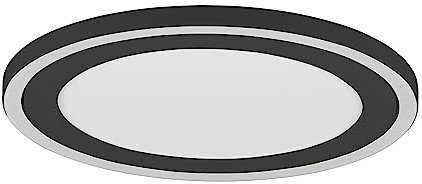 Reality Leuchten LED Deckenleuchte Carus R67223332, Kunststoff Schwarz matt, inkl. 16 + 8,5 Watt LED