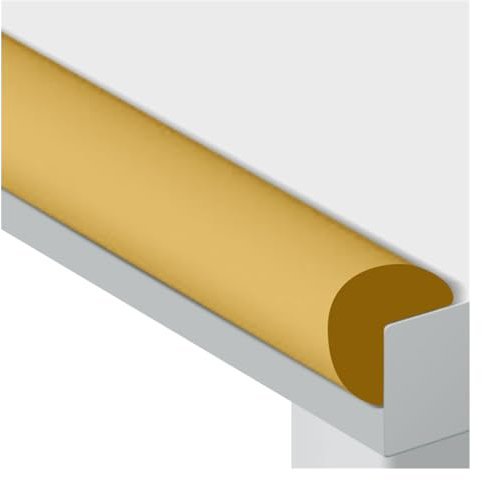 Schaumstoff-Sicherheitsstreifen, L Form Kantenschutz Eckenschutzstreifen, Selbstklebend Kinder Antikollisionsstreifen Für Tisch Stuhl TV-Bank Möbel Bett (Color : Wood, Size : 2m/6.56ft)