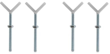 Hauck Y Spindel zur Befestigung von Kindergitter and Treppengeländern, 11 cm Gewindelänge / 10 cm Durchmesser, hauck Tür- & Treppenschutzgitter Zubehör (Weiß) (Packung mit 2)