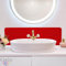 TIELO Yellow Bathroom Sink Splashback Backsplash Wall Protector Self Adhesive 60x25CM (Red)