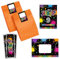 Minkocards 12 Einladungskarten zum 9. Kindergeburtstag Mädchen Jump Trampolin Einladungen neunte Mädchengeburtstag incl. 12 Umschläge, 12 Partytüten/orange, 12 Aufkleber, 12 Lesezeichen