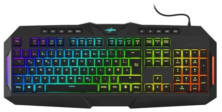 uRage Gaming-Keyboard Exodus 700 Semi-Mechanical, halbmechanische Tastatur, vollprogrammierbare Tasten, RGB-Beleuchtung, in Schwarz
